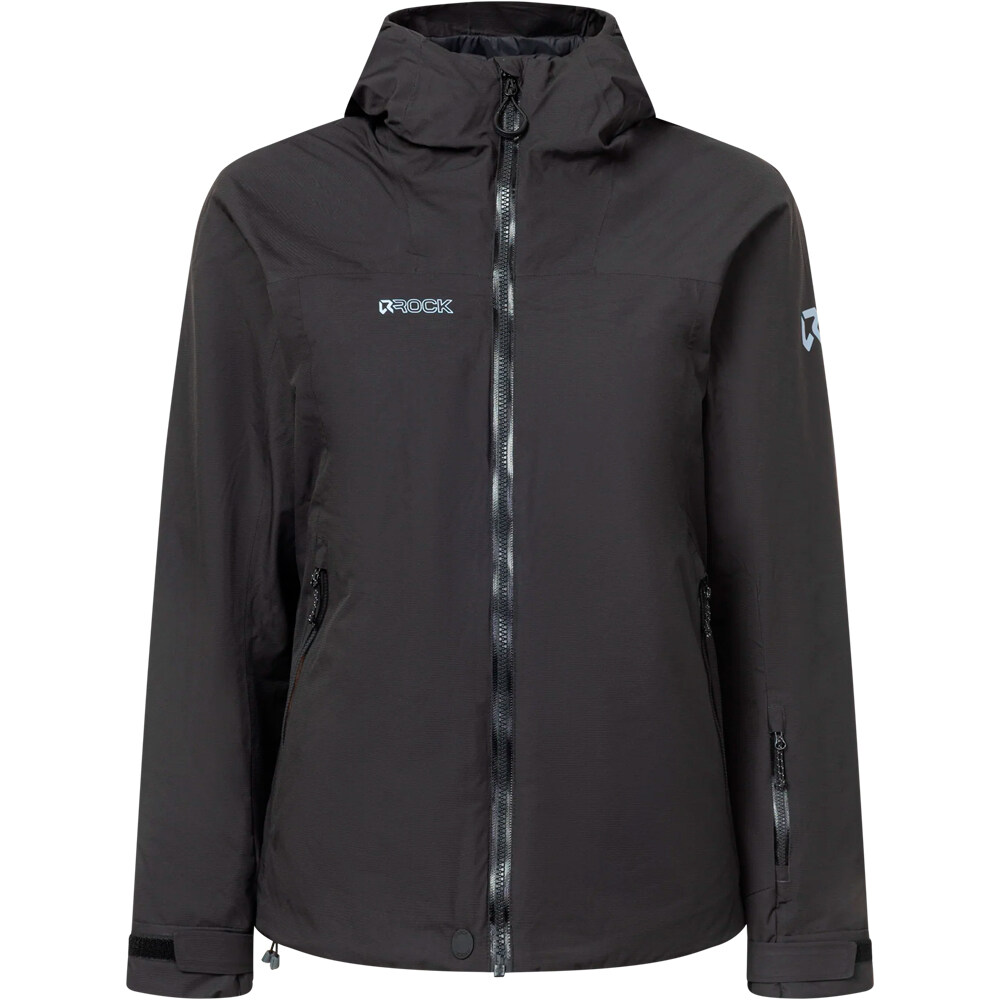 Rock Experience chaqueta impermeable insulada mujer RE.SUN PEAKS PADDED WOMAN JACKET NEGRO vista frontal