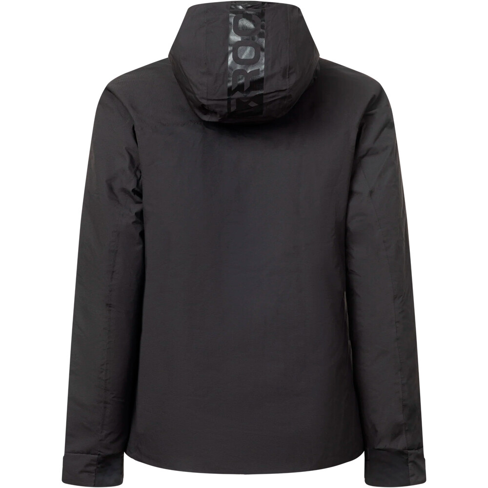 Rock Experience chaqueta impermeable insulada mujer RE.SUN PEAKS PADDED WOMAN JACKET NEGRO vista trasera