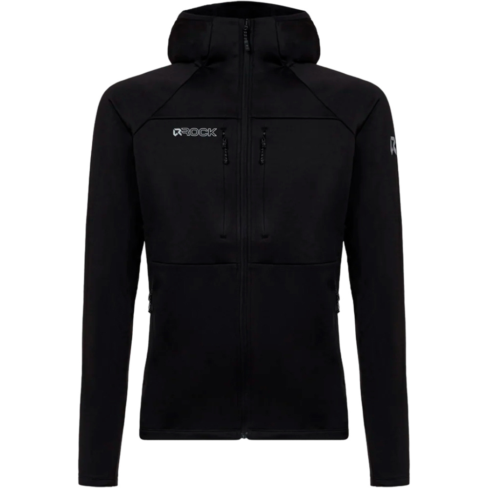 Rock Experience forro polar hombre LINZOR HOODIE MAN FLEECE NEGRO vista frontal
