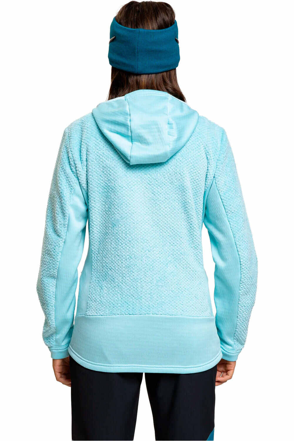 Rock Experience forro polar mujer BLIZZARD TECH 2.0 HOODIE WOMAN FLEECE AZUL vista trasera