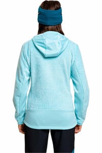 Rock Experience forro polar mujer BLIZZARD TECH 2.0 HOODIE WOMAN FLEECE AZUL vista trasera