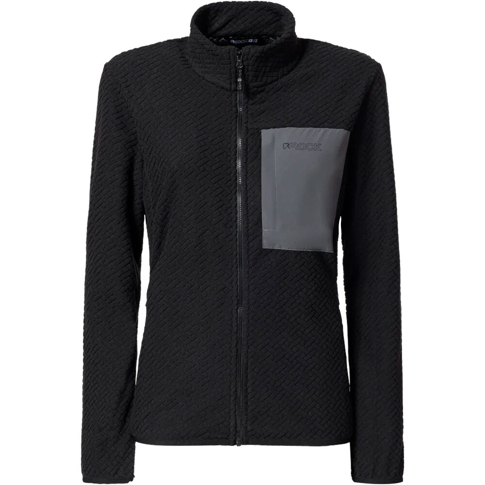 Rock Experience forro polar mujer NIGHT CREST MOCK NECK WOMAN FLEECE NEGRO vista frontal