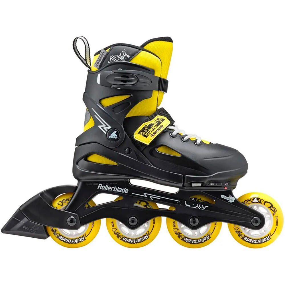 Rollerblade patines infantiles FURY NEGRO vista frontal