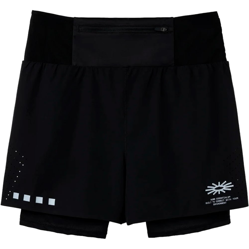 Rumm Culture pantaloneta técnica hombre ESSENTIAL 2 EN 1 NEGRO vista trasera