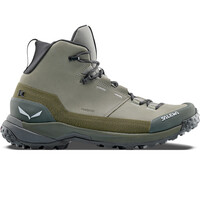 Salewa bota trekking hombre PUEZ LEATHER MID POWERTEX MARRON lateral exterior