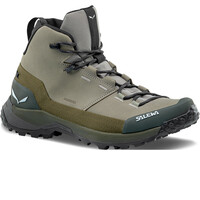 Salewa bota trekking hombre PUEZ LEATHER MID POWERTEX MARRON lateral interior