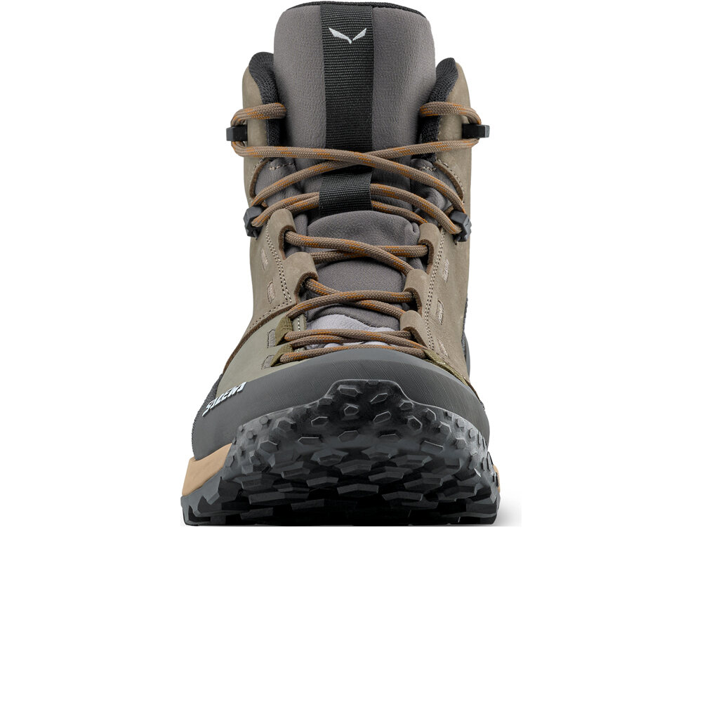 Salewa bota trekking hombre PUEZ LEATHER MID POWERTEX MARRON puntera