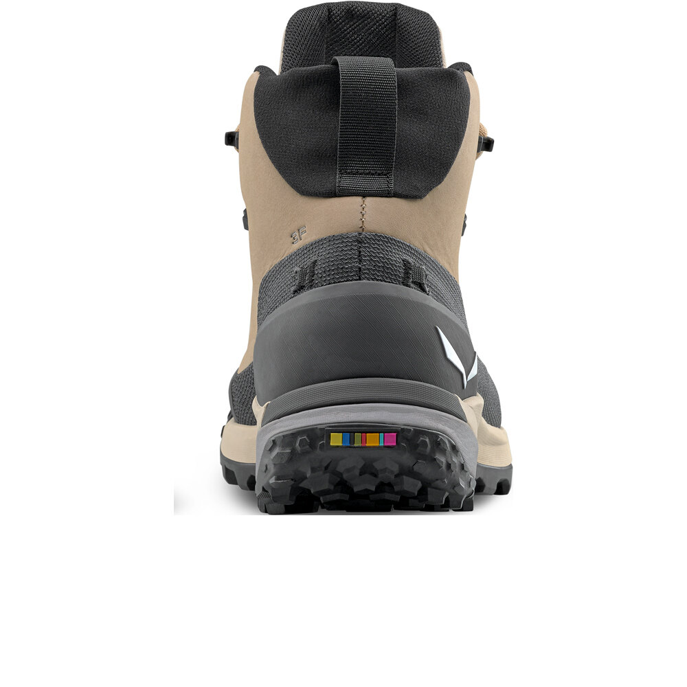 Salewa bota trekking mujer PUEZ LEATHER MID POWERTEX MARRON vista trasera