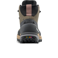 Salewa bota trekking mujer PUEZ LEATHER MID POWERTEX MARRON vista trasera