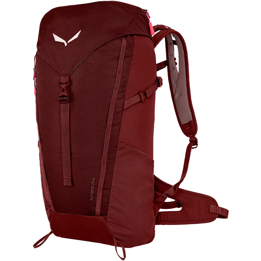Salewa mochila montaña ALP MATE 24 MUJER ROJO vista frontal