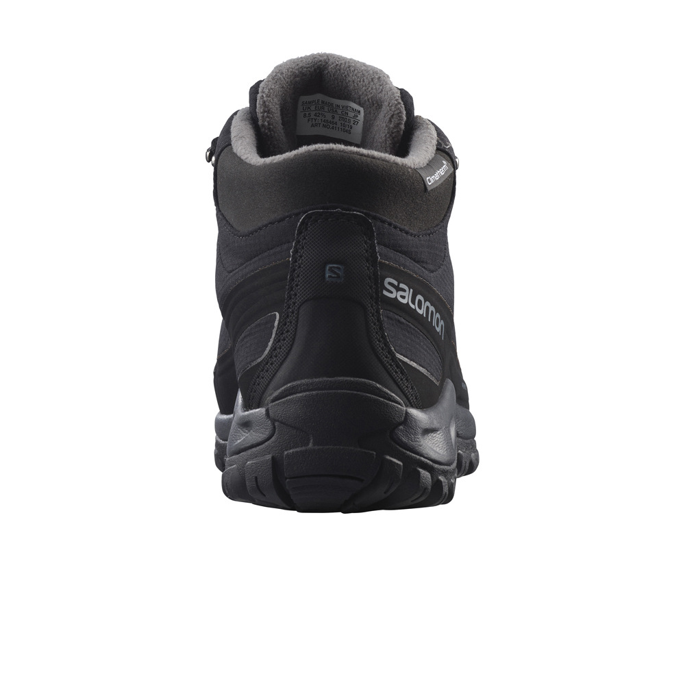 Salomon bota trekking hombre SHELTER CS WATERPROOF NEGRO vista trasera