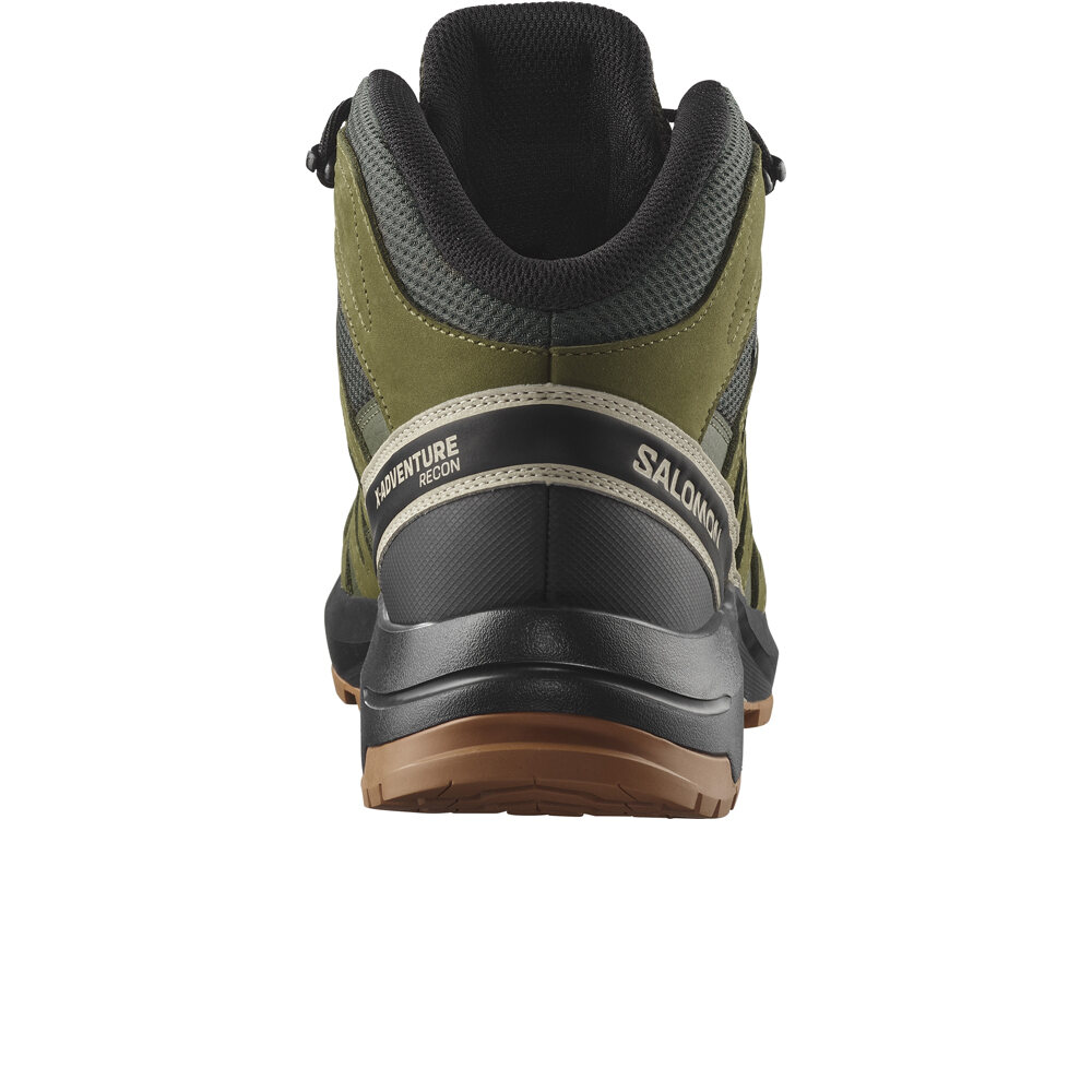 Salomon bota trekking hombre X-ADVENTURE RECON MID GORE-TEX VERDE vista trasera