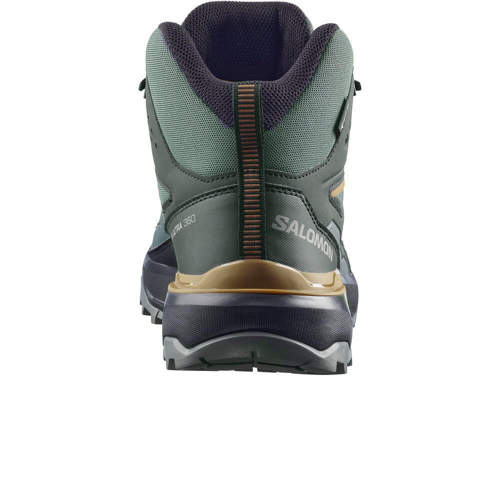 Salomon bota trekking hombre X ULTRA 360 MID GORE-TEX VERDE vista trasera