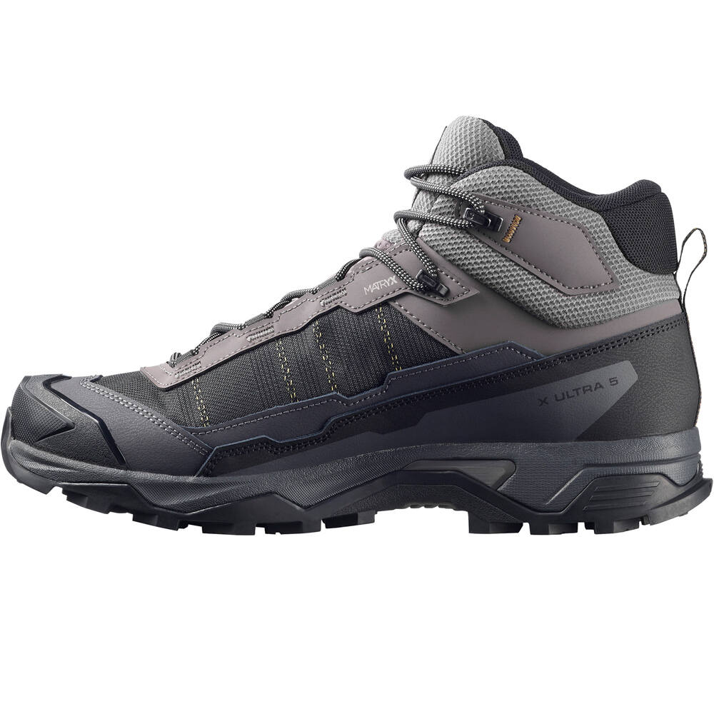 Salomon bota trekking hombre X ULTRA 5 MID GORE-TEX GRIS puntera