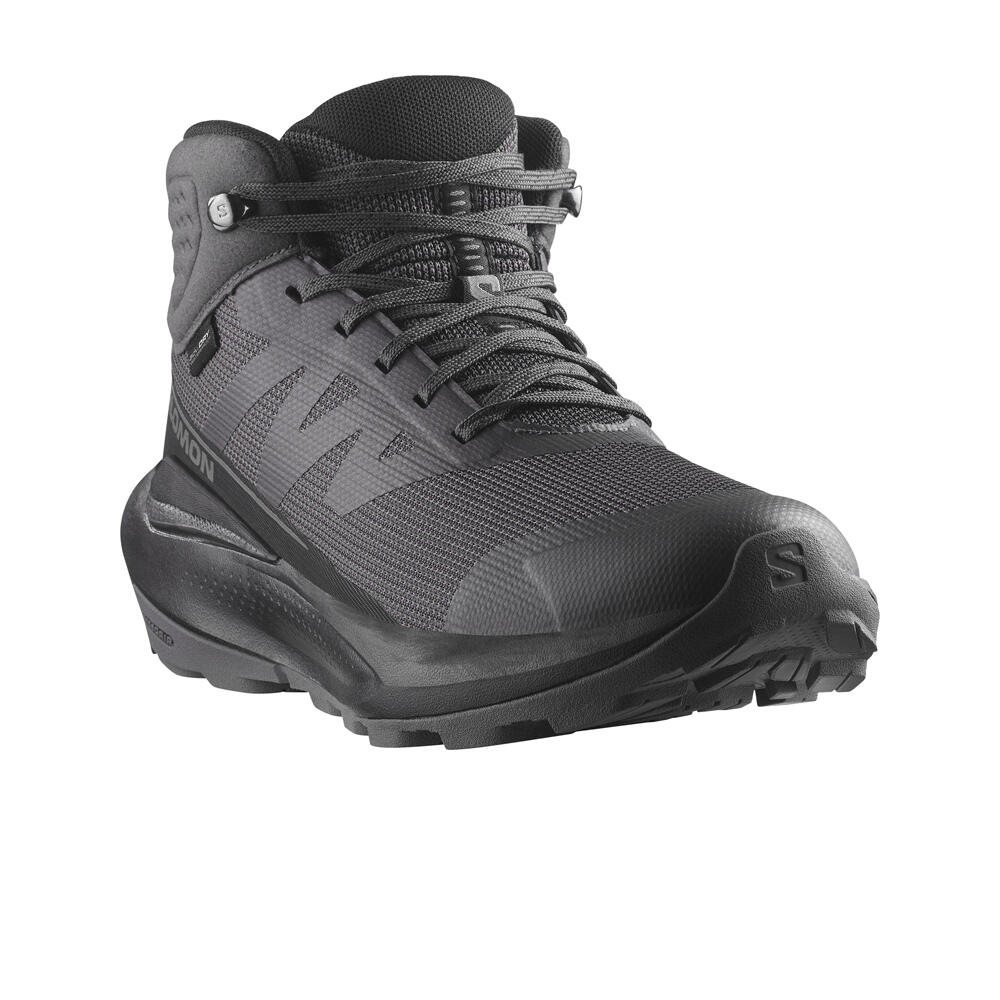 Salomon bota trekking mujer ELIXIR TOUR MID WATERPROOF GRIS lateral interior