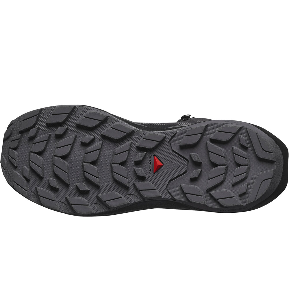 Salomon bota trekking mujer ELIXIR TOUR MID WATERPROOF GRIS vista trasera