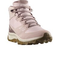 Salomon bota trekking mujer OUTSNAP WATERPROOF MARRON lateral interior