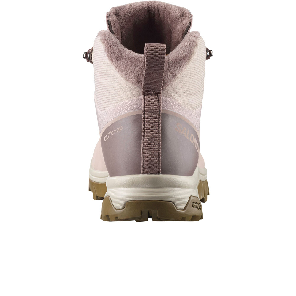 Salomon bota trekking mujer OUTSNAP WATERPROOF MARRON vista trasera