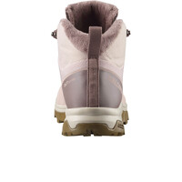 Salomon bota trekking mujer OUTSNAP WATERPROOF MARRON vista trasera