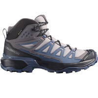 Salomon bota trekking mujer X ULTRA 360 MID GORE-TEX GRIS lateral exterior