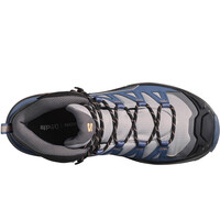 Salomon bota trekking mujer X ULTRA 360 MID GORE-TEX GRIS vista superior
