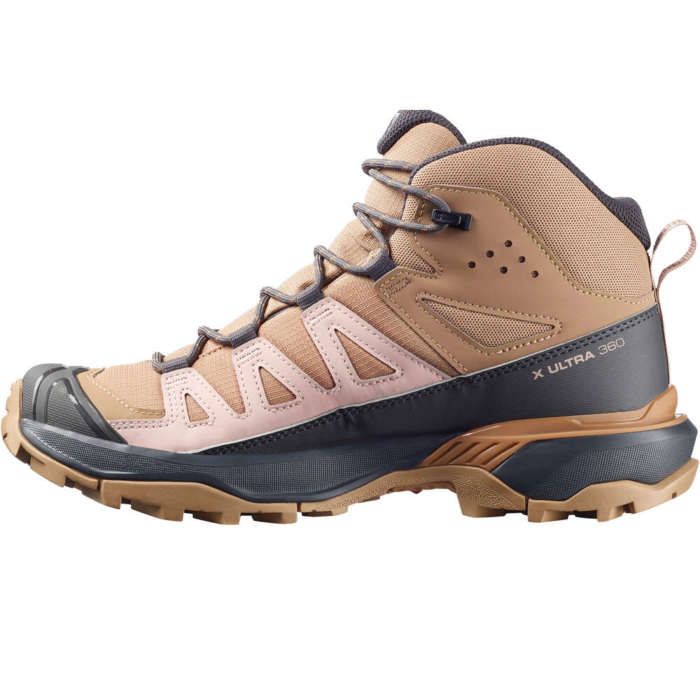 Salomon bota trekking mujer X ULTRA 360 MID GORE-TEX MARRON puntera