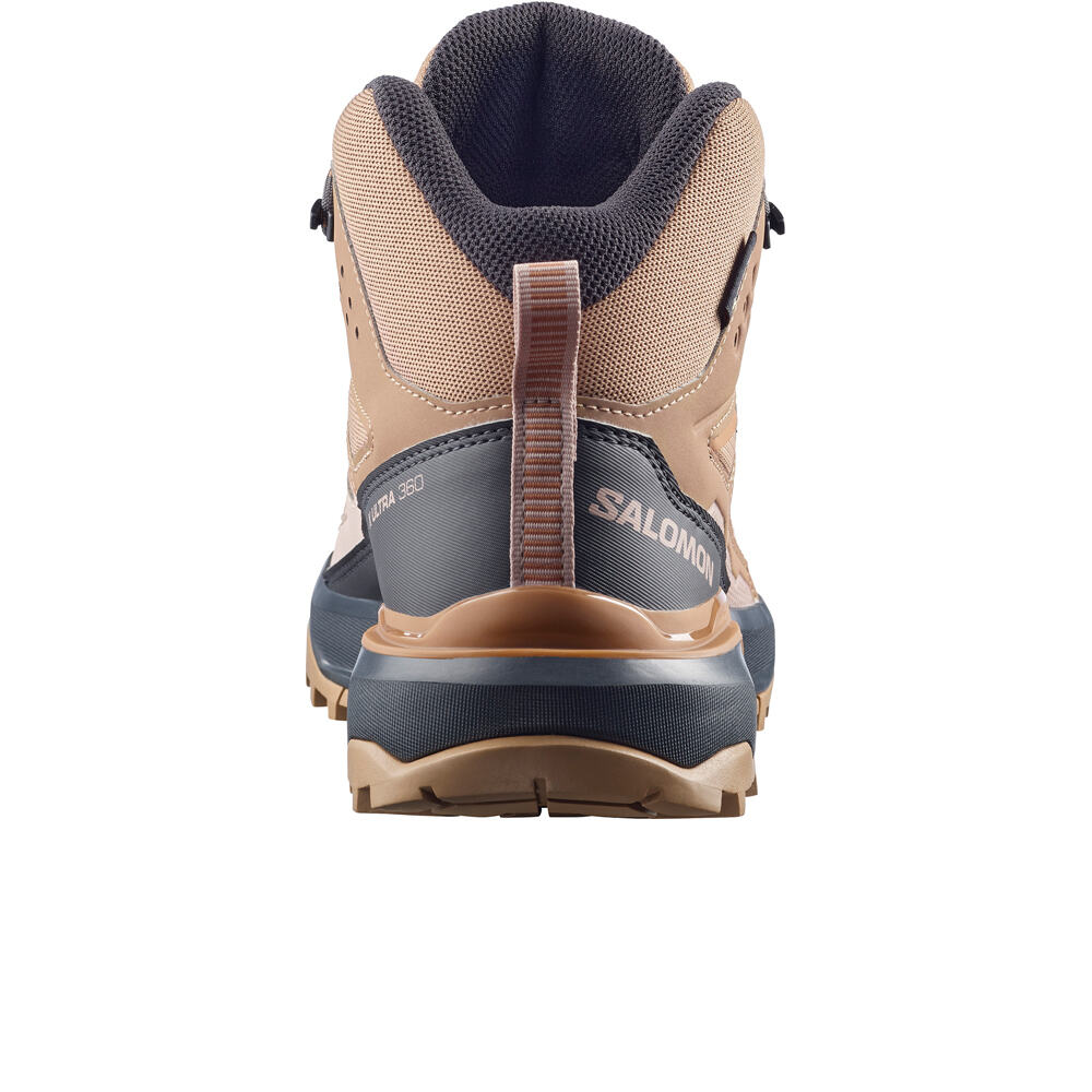 Salomon bota trekking mujer X ULTRA 360 MID GORE-TEX MARRON vista trasera