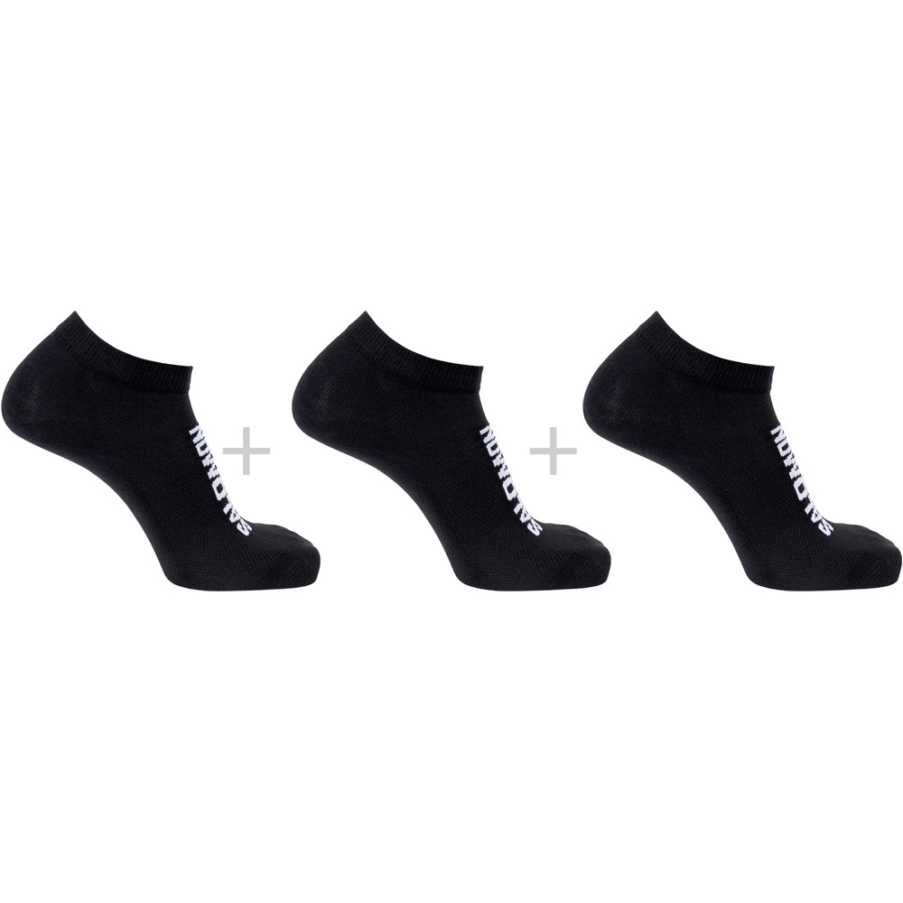 Salomon calcetines montaña EVERYDAY LITE LOW 3-PACK NEGRO vista frontal