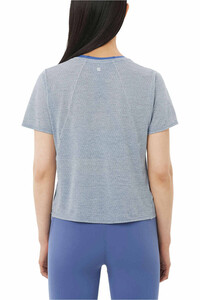 Salomon camiseta entrenamiento manga corta mujer SHKOUT AIR CROPP AZUL vista trasera