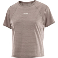 Salomon camiseta entrenamiento manga corta mujer SHKOUT AIR CROPP NEGRO vista detalle
