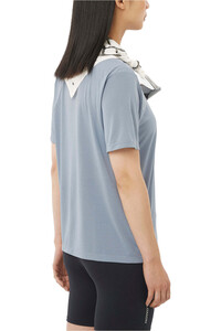 Salomon camiseta entrenamiento manga corta mujer SHKOUT CORE AZUL vista trasera