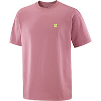 Salomon camiseta montaña manga corta hombre ROUND LOGO ROSA 05