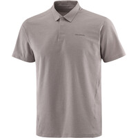 Salomon camiseta montaña manga corta hombre TRACKLINE NEGRO vista detalle