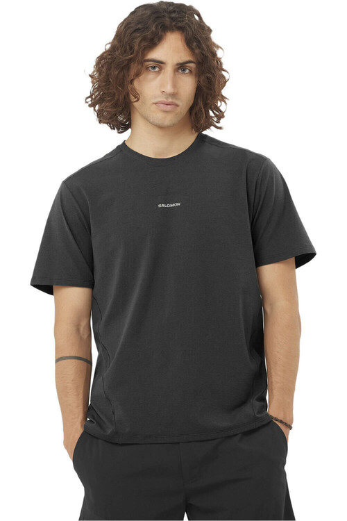 Salomon camiseta montaña manga corta hombre TRACKLINE NEGRO