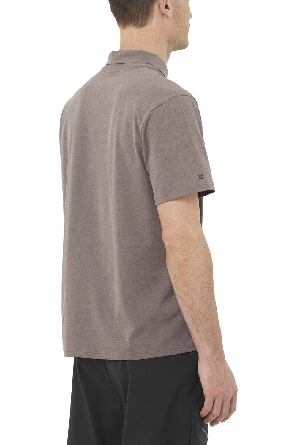 Salomon camiseta montaña manga corta hombre TRACKLINE NEGRO vista trasera