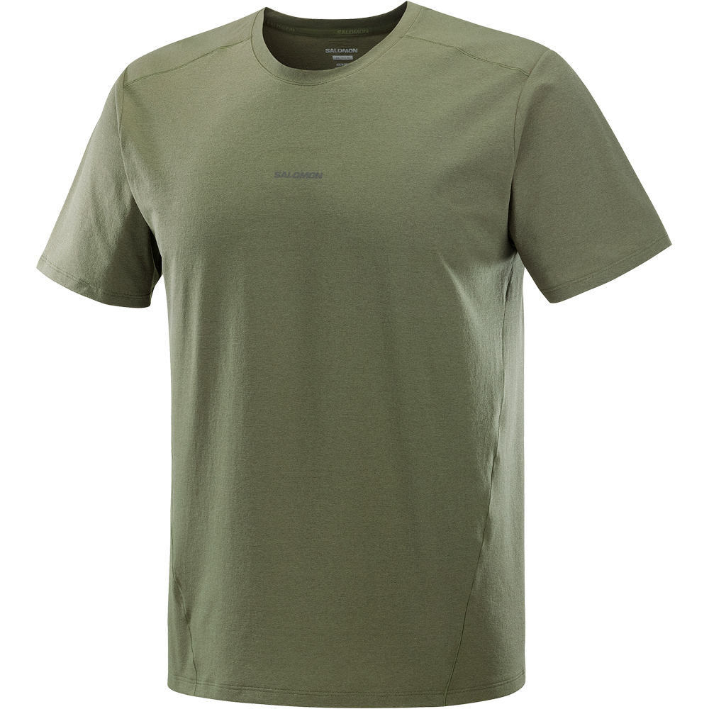 Salomon camiseta montaña manga corta hombre TRACKLINE VERDE 04
