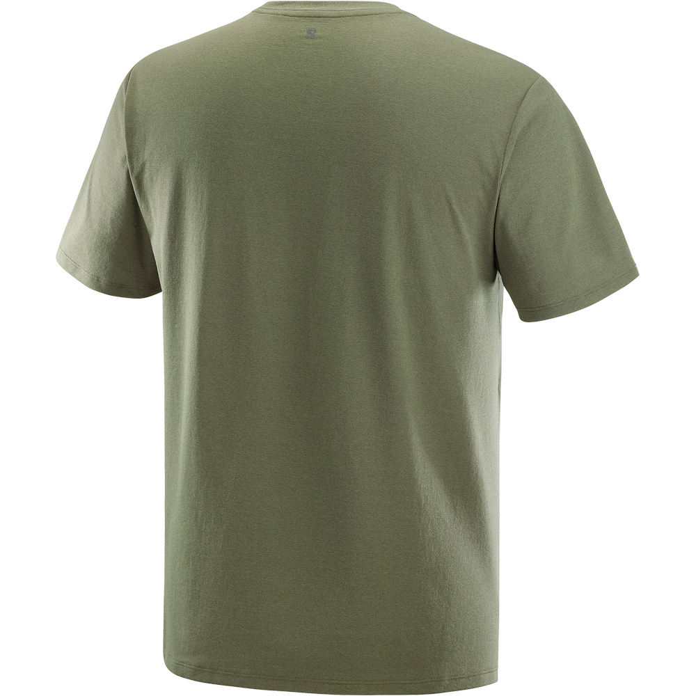 Salomon camiseta montaña manga corta hombre TRACKLINE VERDE 05