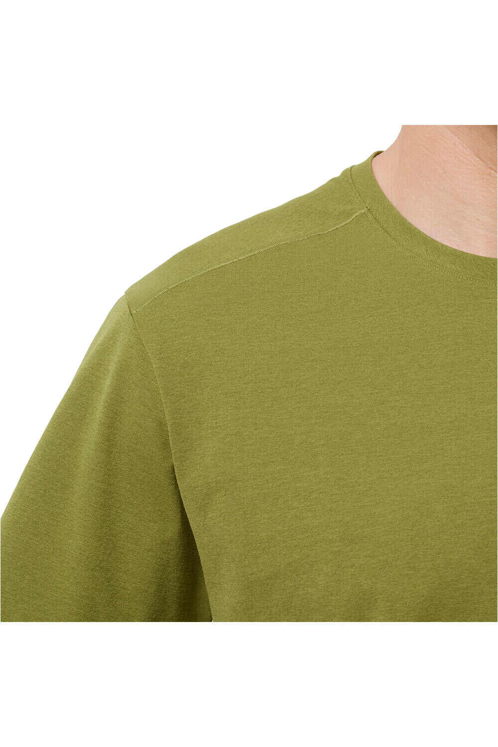 Salomon camiseta montaña manga corta hombre TRACKLINE VERDE vista detalle