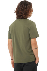 Salomon camiseta montaña manga corta hombre TRACKLINE VERDE vista trasera
