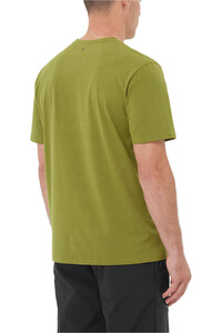 Salomon camiseta montaña manga corta hombre TRACKLINE VERDE vista trasera