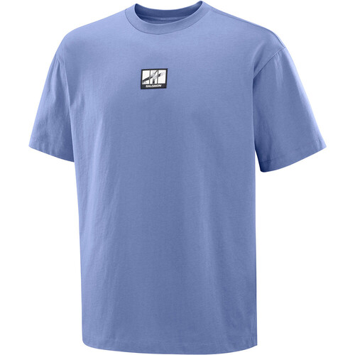 Salomon camiseta montaña manga corta hombre WILD RAYS LABEL AZUL