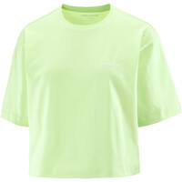Salomon camiseta montaña manga corta mujer SHORT VERDE 03