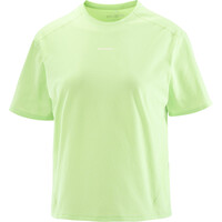 Salomon camiseta montaña manga corta mujer TRACKLINE VERDE vista detalle