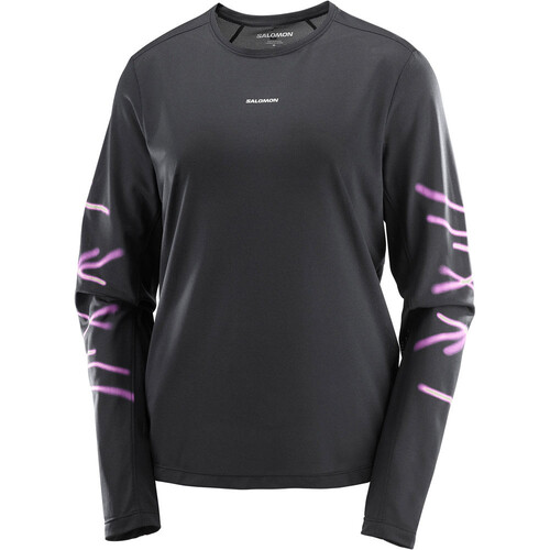 Salomon camiseta montaña manga larga mujer SHKOUT CORE NEGRO