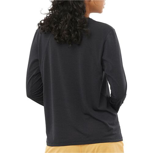 Salomon camiseta montaña manga larga mujer SHKOUT CORE NEGRO
