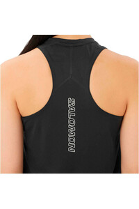 Salomon camiseta tirantes running SENSE AERO NEGRO vista detalle