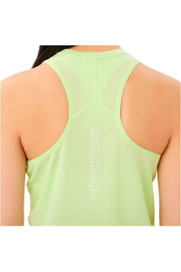 Salomon camiseta tirantes running SENSE AERO VERDE vista detalle