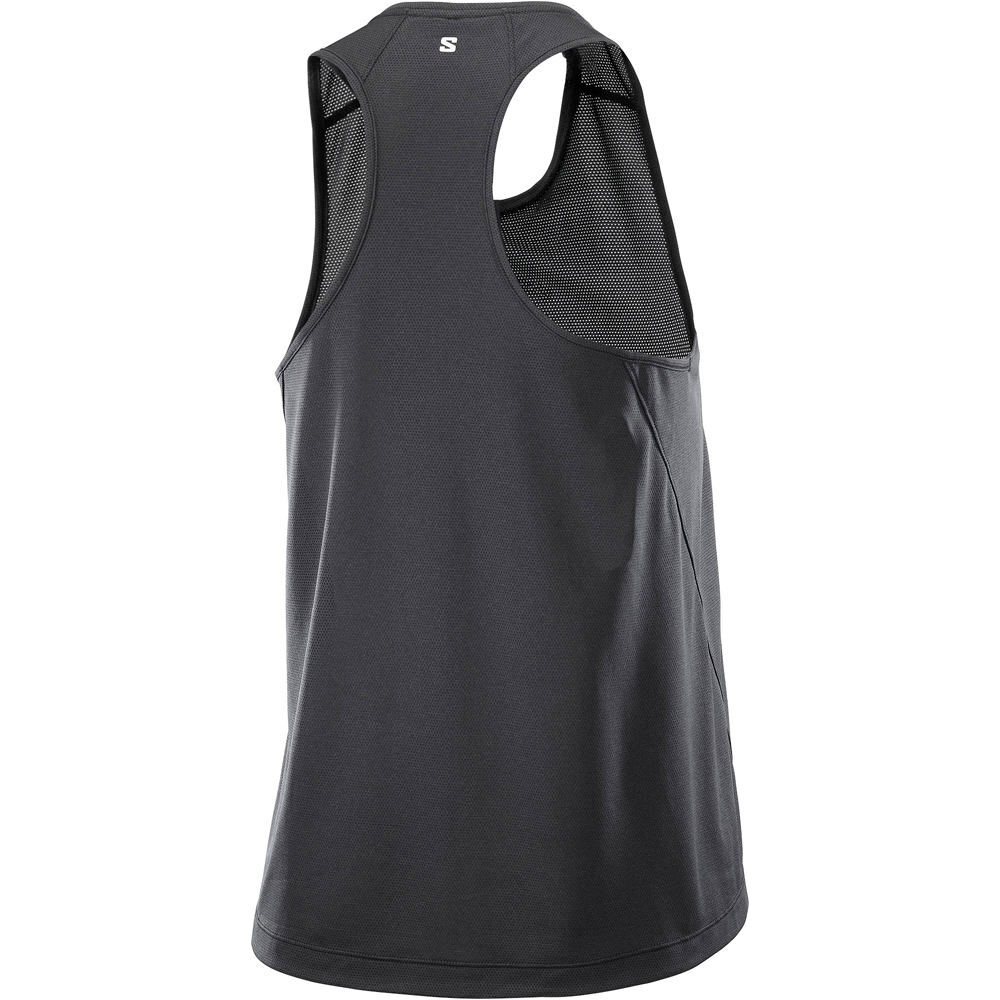 Salomon camiseta tirantes running SHKOUT CORE GFX NEGRO 03
