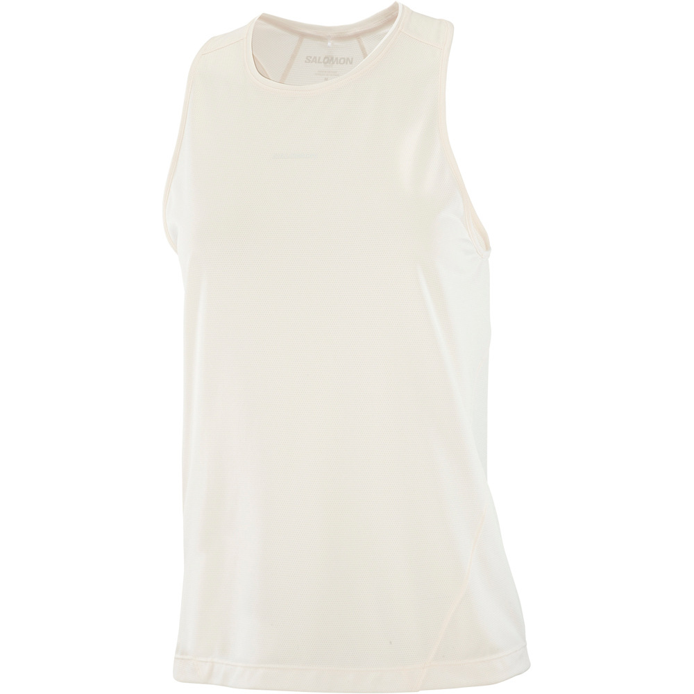 Salomon camiseta tirantes SHKOUT CORE BLANCO vista detalle