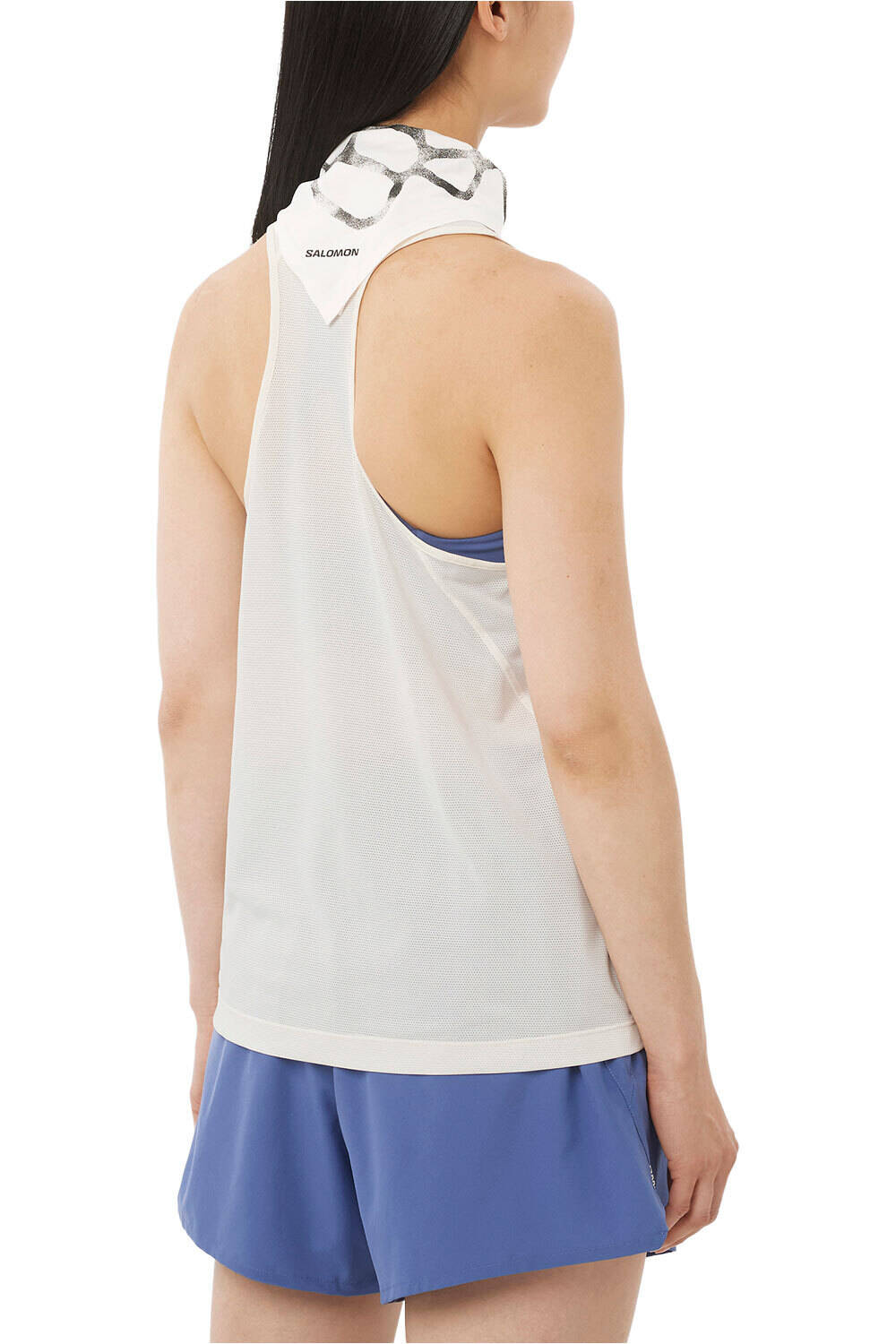 Salomon camiseta tirantes SHKOUT CORE BLANCO vista trasera